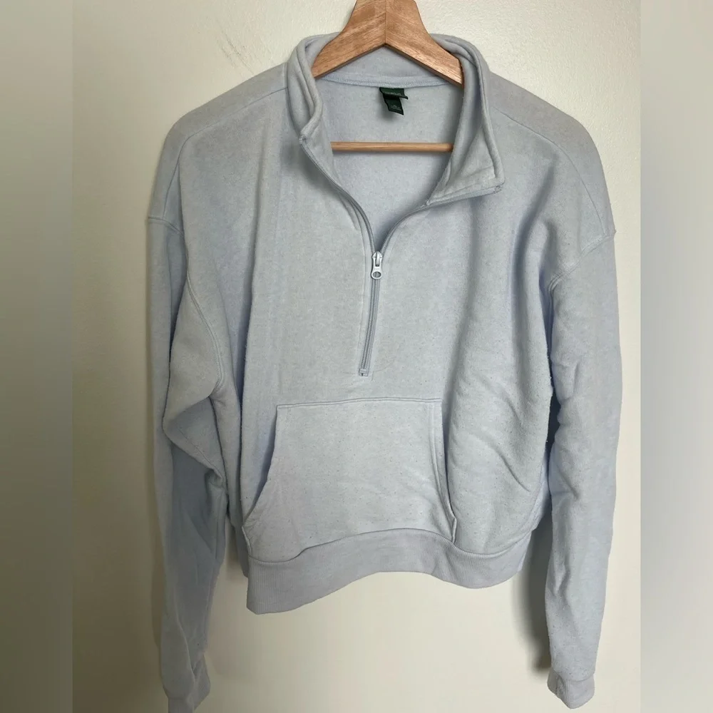 Wild Fable Half Zip Sweatshirt Baby Blue - Picture 4 of 9